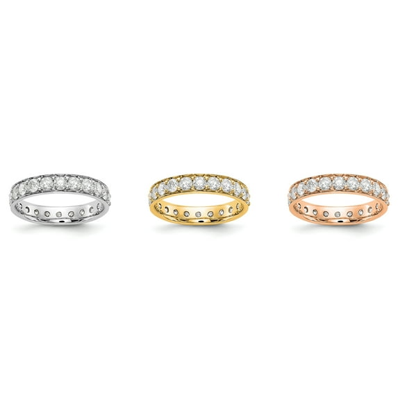 14k Rose Gold Round Diamond Vintage Eternity Wedding Band Anniversary Ring Size 5.5 - 1/2 Ct.