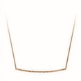 thumbnail image 1 of 14k Rose Gold Side-ways Sparkle-Cut Bar Adjustable Necklace - 2.3 Grams - 18 Inch, 1 of 3