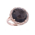 thumbnail image 1 of 14k Rose Gold Smokey Topaz and Diamond Ring, 1 of 2