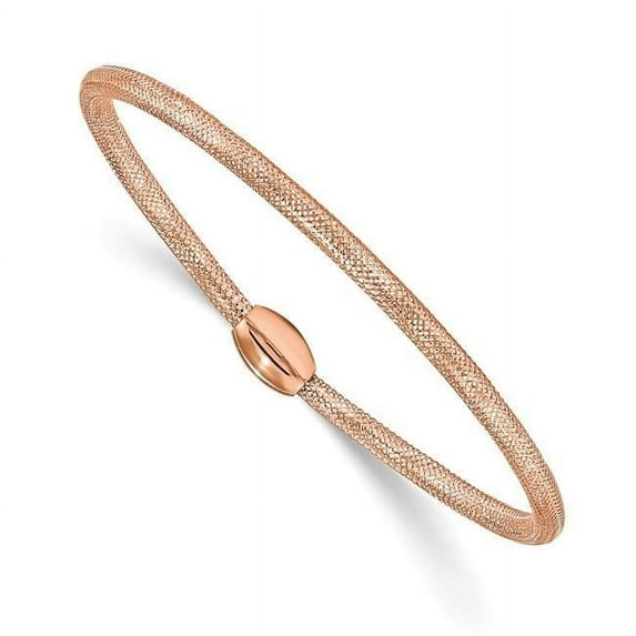 14k with Rose Gold Plating Stretch Bangle