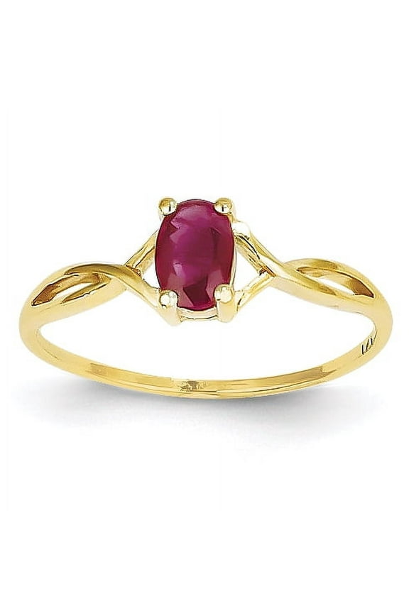 14k Ruby Birthstone Ring
