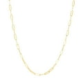 thumbnail image 1 of 14k SOLID Yellow Gold 6.1mm Shiny Diamond Cut PaperClip Link Chain Necklace for Pendants and Charms with Lobster-Claw Clasp (7 "16", 18", 24", 30 inch), 1 of 9