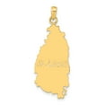 thumbnail image 1 of 14k ST. LUCIA Island Map Pendant K9755, 1 of 3