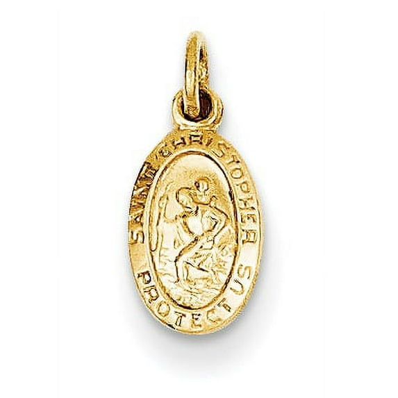 14k Saint Christopher Medal Charm