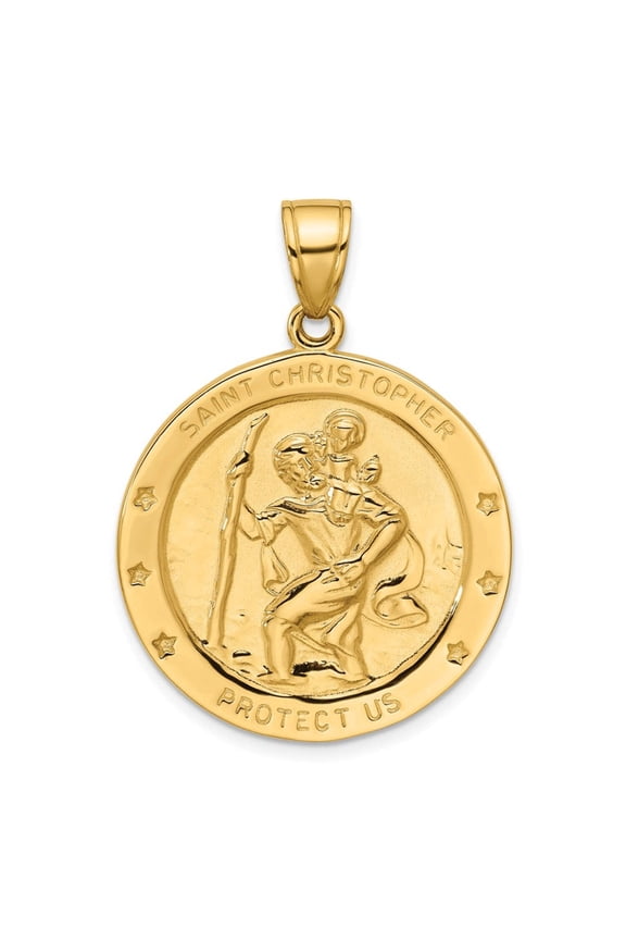 14k Saint Christopher Medal Pendant M1487