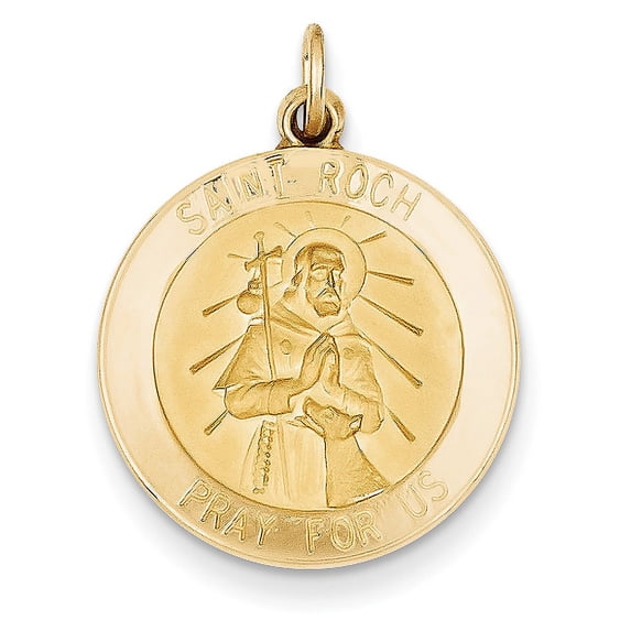 14k Saint Roch Medal Pendant XR636