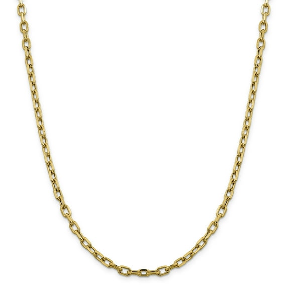 14k Semi-solid D/C 4.9mm Open Link Cable Chain (Weight: 10.33 Grams, Length: 18 Inches)