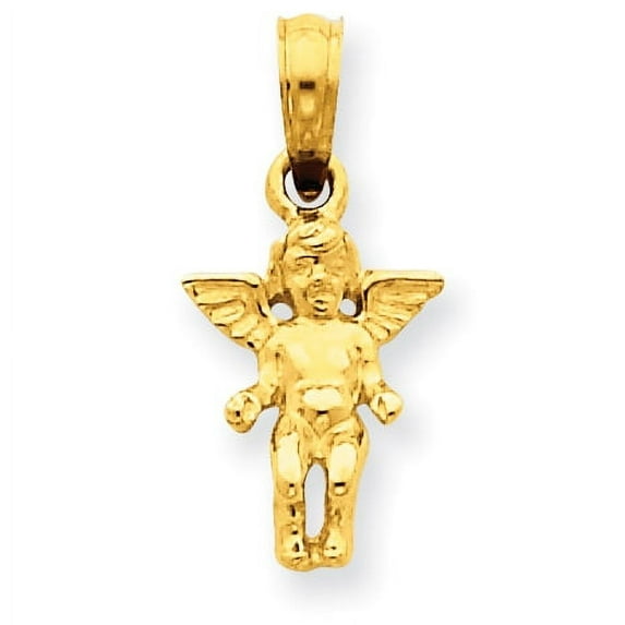14k Small Guardian Angel Pendant