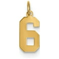 thumbnail image 1 of 14k Small Polished Number 6 Charm, 1 of 3
