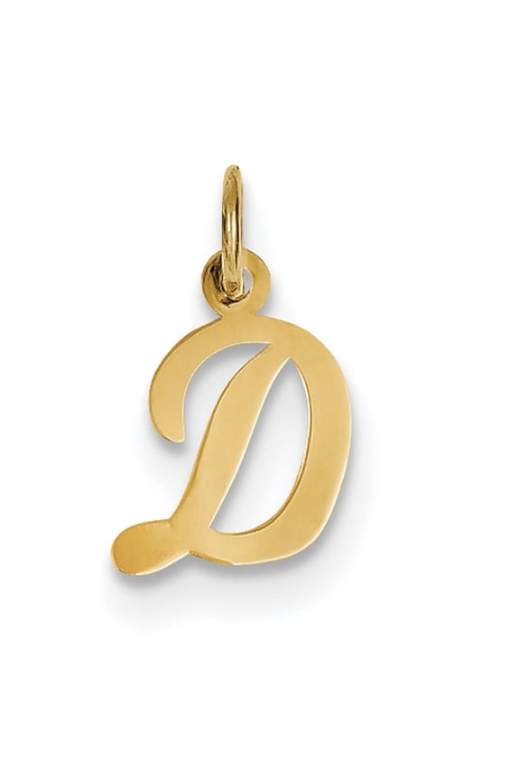14k Small Script Initial D Charm