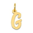 thumbnail image 1 of 14k Yellow Gold Solid Polished Laser-cut Small Script Letter Name Personalized Monogram Initial G Charm 16.6x8.9mm Penda, 1 of 2