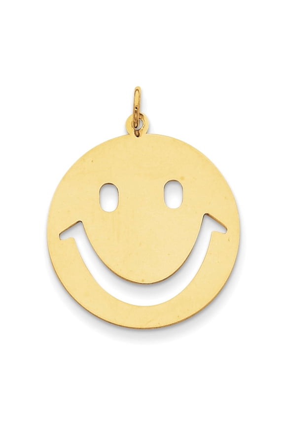 14k Smiley Face Charm