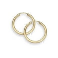 thumbnail image 1 of 14k Solid Gold 2mm Thick Plain Hoop Earrings, 9/16 Inches, 1 of 4