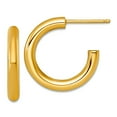 thumbnail image 1 of 14k Solid Yellow Gold 3.0 X 20mm Polished Post Hoop Earrings 20x20mm Wide 3mm Thick Hoop Earring for Women, 1 of 2