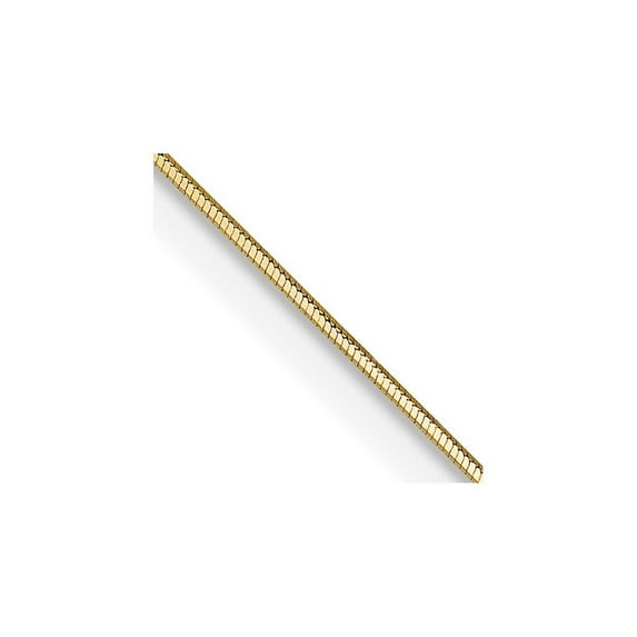 14k Solid Gold .70mm Octagonal Snake Chain Necklace 18 Inch Lobster Claw Jewelry for Women