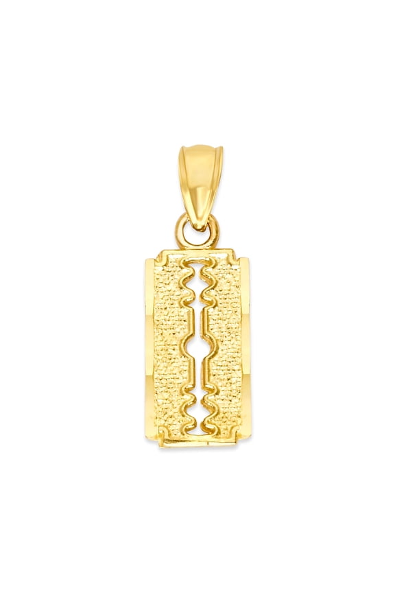 Solid 14k Gold Razor Pendant - Barber Jewelry for Hairdressers, Gifts for Men and Women
