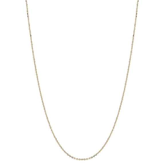 14k Solid Gold Yellow Cable Link Chain Necklace 1.1 Mm 18 Inches