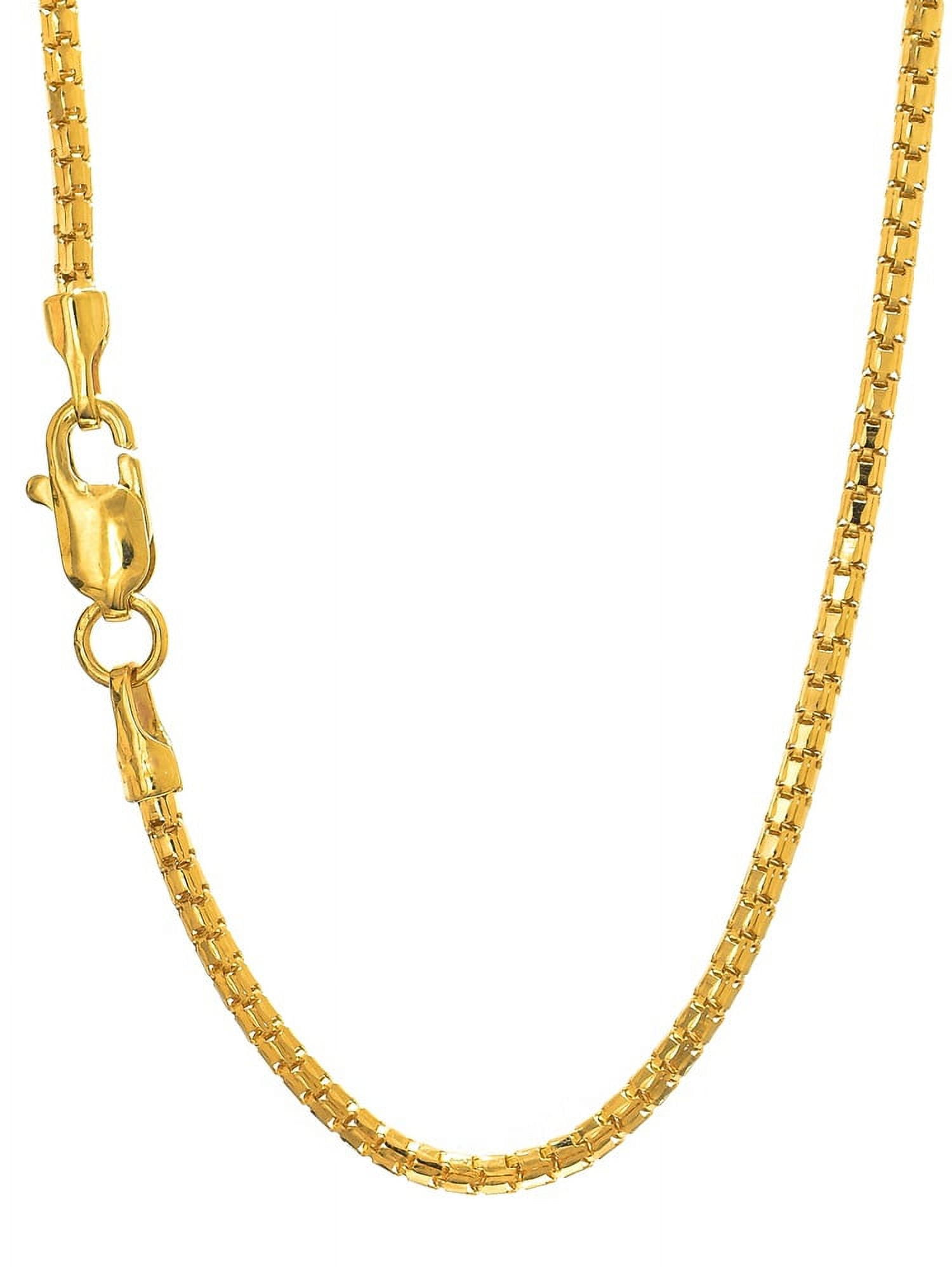 JewelStop 14K Solid Gold Yellow or White 1.3 mm Ice Chain Necklace 16 18 20 Lobster Claw Clasp