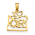 thumbnail image 1 of 14k Solid Oregon State Pendant, 1 of 4