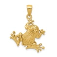 thumbnail image 1 of 14k Solid Polished 3-Dimensional Moveable Frog Pendant in 14k Yellow Gold, 1 of 3