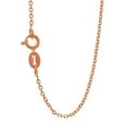 thumbnail image 1 of JewelStop 14k Solid Rose Gold 0.8 mm Cable Chain Necklace, Spring Ring Clasp - 18 Inches, 1 of 7