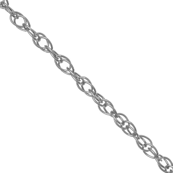 14k Solid White Gold 1.1 Mm Milano Rope Chain Necklace 16" Spring Ring Clasp