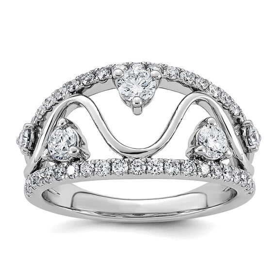 14k Solid White Gold 1ct Lab Grown Diamond VS+ F+ Fashion Ring Ring for ...