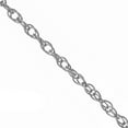 thumbnail image 1 of JewelStop 14k Solid White Gold Diamond-cut Carded Lite 0.95mm Cable Rope Chain 18" Spring Ring, 1 of 4