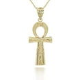 thumbnail image 1 of 14k Solid Yellow Egyptian Ankh Cross Pendant, 1 of 4