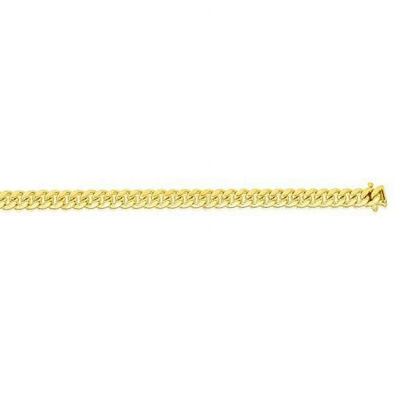 JewelStop 14k Solid Yellow Gold 6.1mm Miami Cuban Link Chain Necklace, Box Clasp - 24 Inches