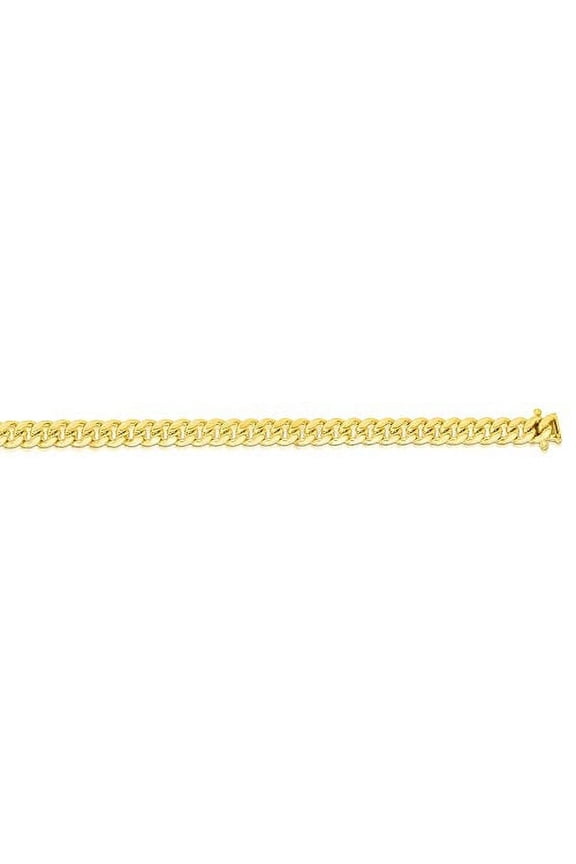 JewelStop 14k Solid Yellow Gold 6.1mm Miami Cuban Link Chain Necklace, Box Clasp - 24 Inches