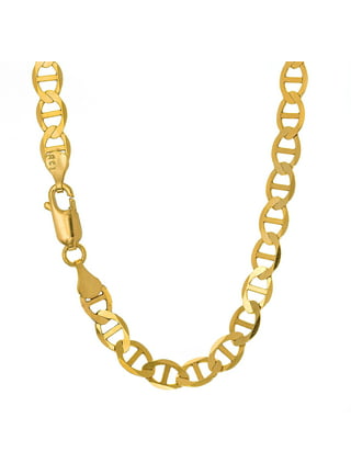 Peermont 18K Gold Plated Flat Mariner 6mm Chain Necklace- 24 inch, Women's, Size: 6 mm