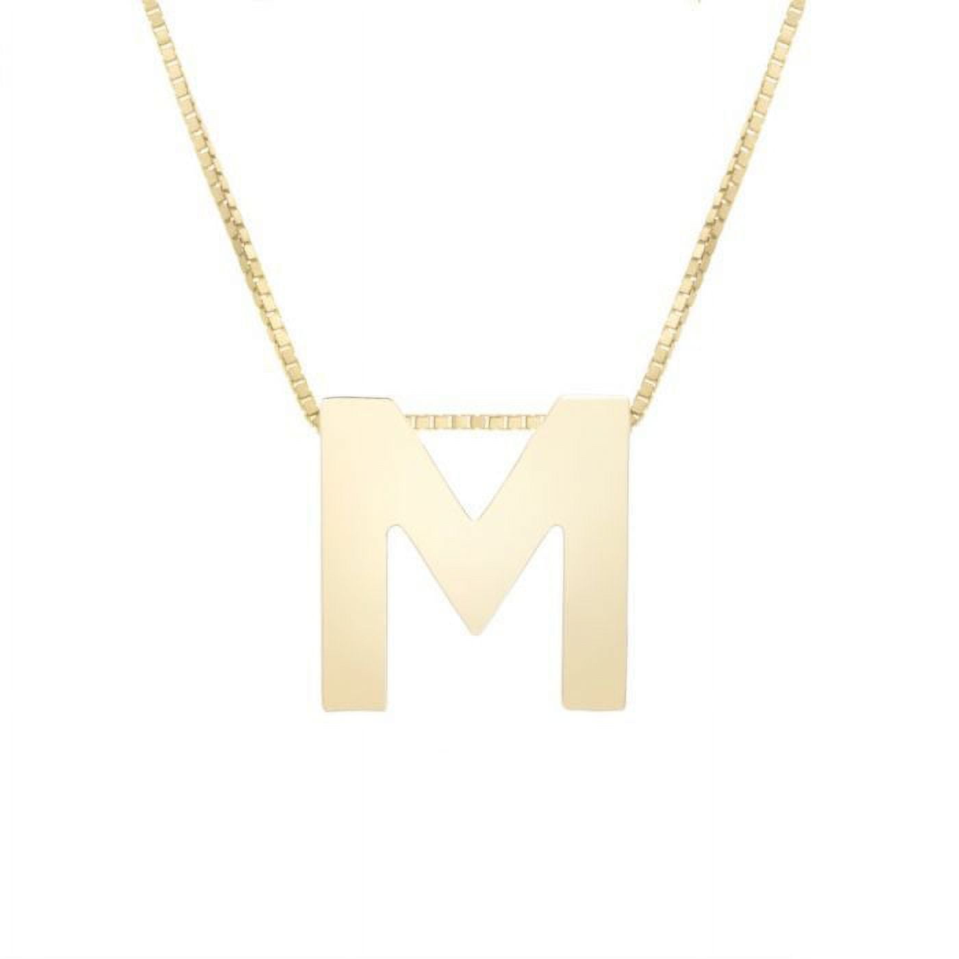 Letter M Gold Plated Pendant With Chain Daily Wear Collections SMDR971