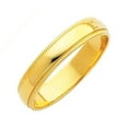 thumbnail image 1 of 14k Solid Yellow Gold Plain Milgrain Wedding Band 4mm, 1 of 2