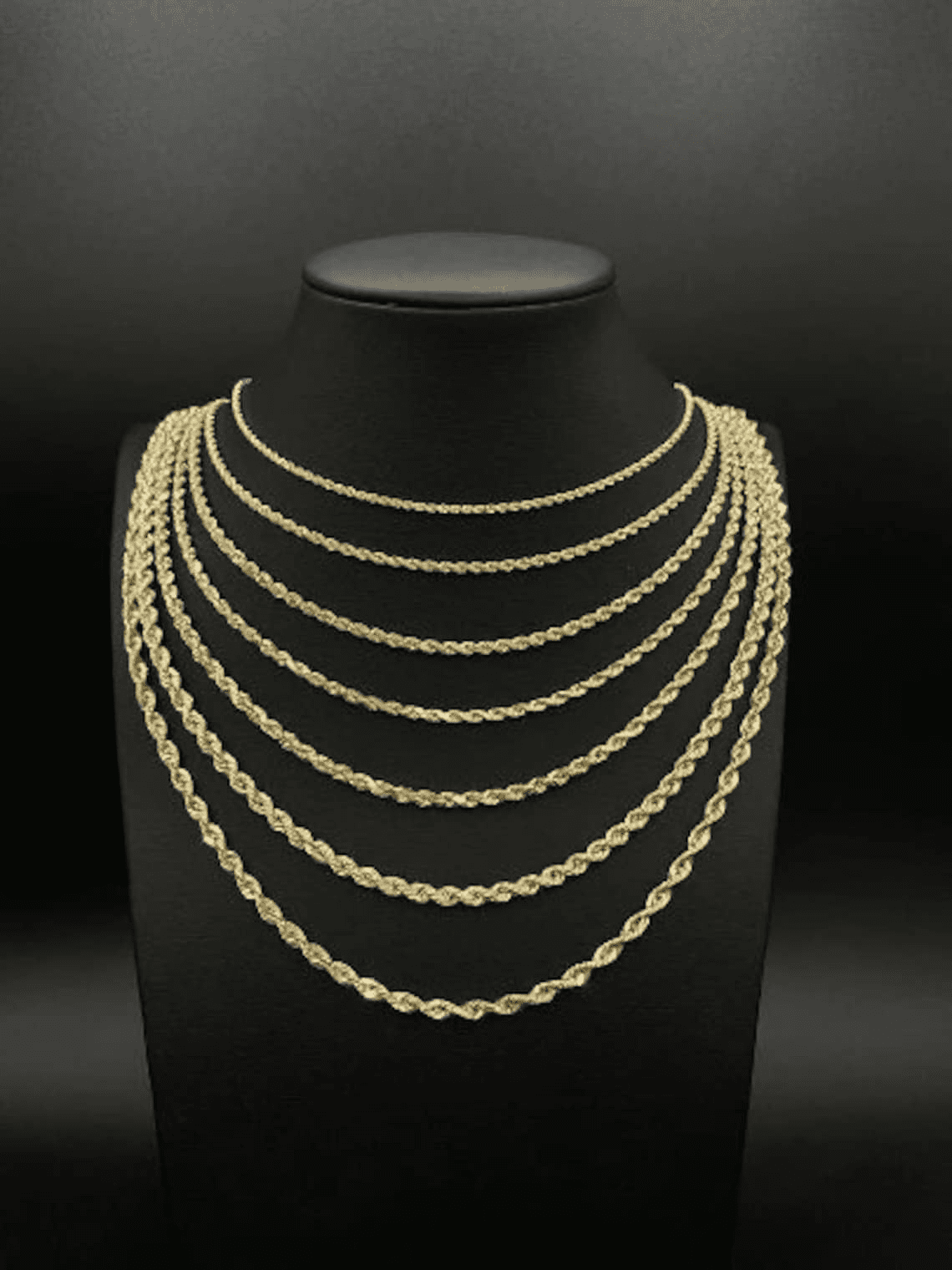 14k Solid Yellow Gold Rope Chain Chain Necklace, Handmade Rope Chain ...