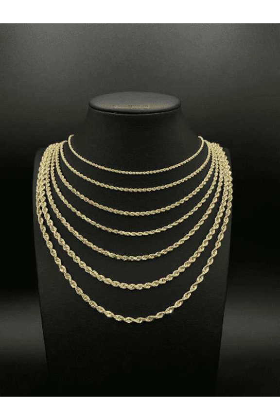 14k Solid Yellow Gold Rope Chain Chain Necklace, Handmade Rope Chain, 14k Gold Rope Chain, 14k Gold For Men Women