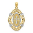 thumbnail image 1 of 14k W/Rhodium Polished Cross Medal Pendant K5704, 1 of 4