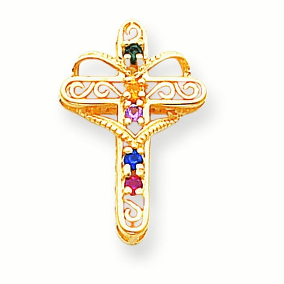 14k Synthetic Diamond Family Jewelry Pendant XMP5/5SY