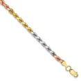thumbnail image 1 of 14k Tri-Color 4mm D/C Rope Chain in 14k Yellow, White, and Rose Gold Tri-Color, 1 of 3