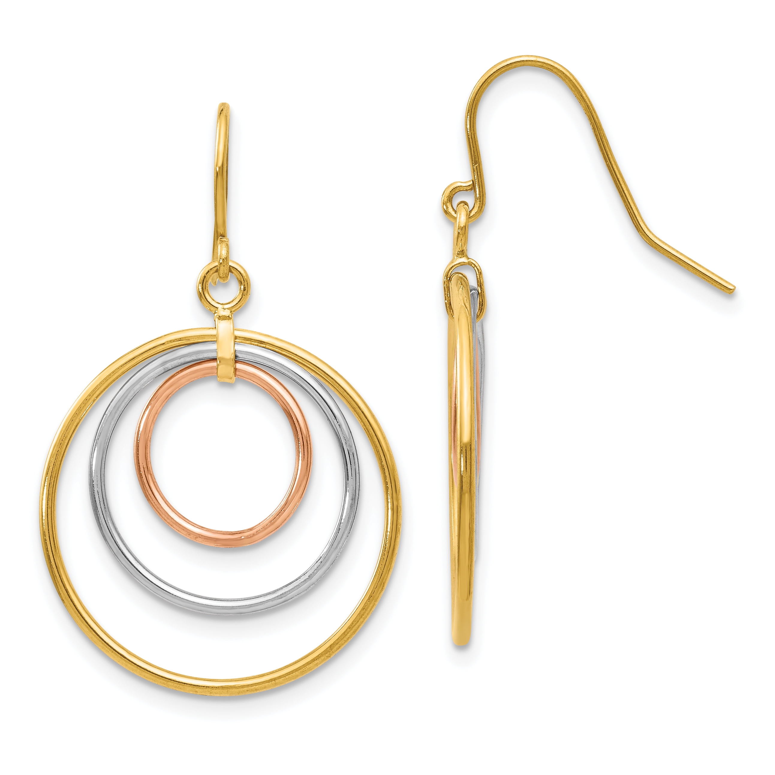 Tri color hotsell dangle earrings