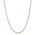thumbnail image 1 of 14k Tri Color Gold 2.5mm Solid Diamond Cut Rope Chain w/ Lobster Clasp 20", 1 of 5