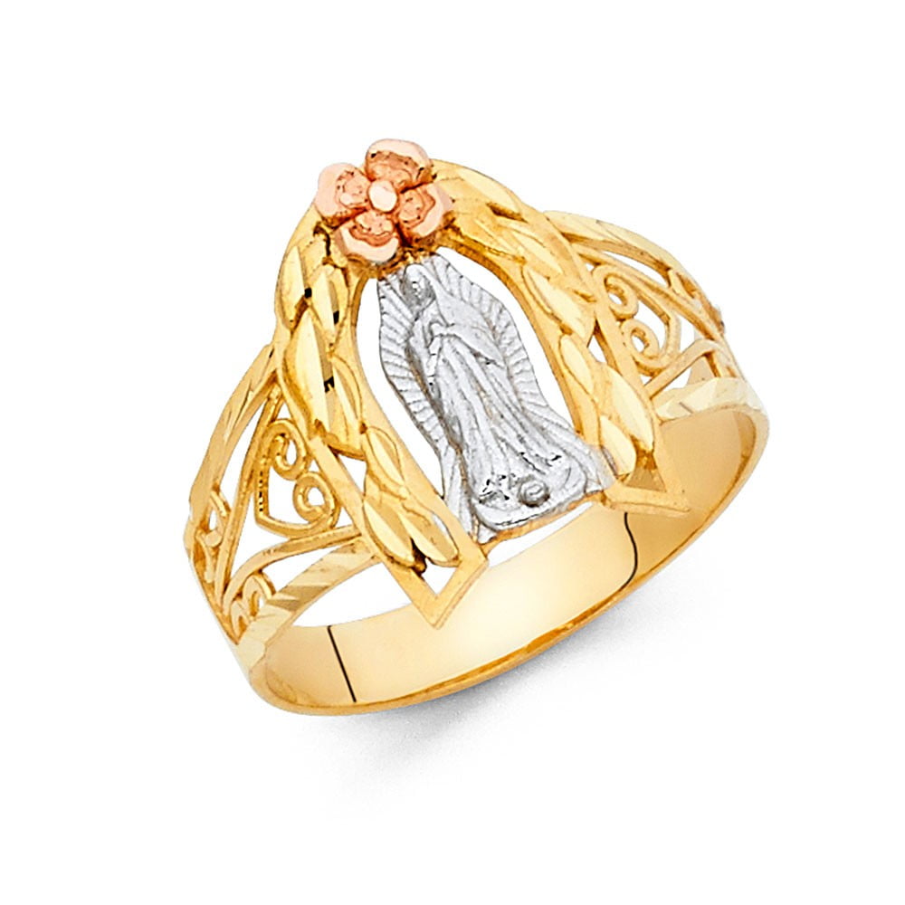 Virgen de guadalupe hot sale gold ring