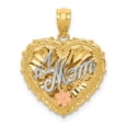 thumbnail image 1 of 14k Tri-Color Polished #1 Mom Shadowbox Pendant, 1 of 5