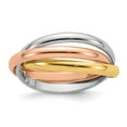 thumbnail image 1 of 14k Tri-color Polished Rolling Ring Size 6, 1 of 6