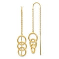 thumbnail image 1 of 14k Triple Circle and Chain Threader Earrings YE1053, 1 of 3