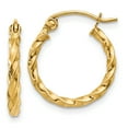 thumbnail image 1 of 14k Twist Polished Hoop Earring, 1 of 3