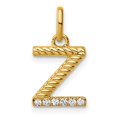 thumbnail image 1 of 14k Twisted .05 ct. Diamond Initial Z Charm, 1 of 4