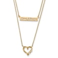 thumbnail image 1 of 14k Two-Strand Polished Love Always Heart Necklace (Weight: 3.34 Grams, Length: 17 Inches), 1 of 3