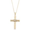 thumbnail image 1 of KoolJewelry 14k Two-tone Gold Cross Necklace (18 inch), 1 of 4