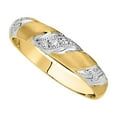 thumbnail image 1 of 14k Two Tone Gold Cubic Zirconia 5-mm Ladies Wedding Band, 1 of 1